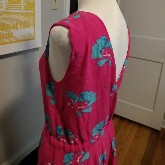 Maje Fae Whimsical Pink Floral Dress With Open Back - Picture 5 of 12